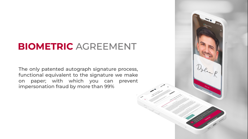 screenshot of Biometric Agreement
